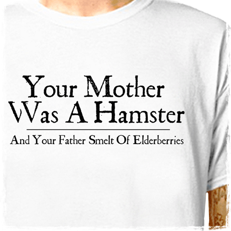 MONTY PYTHON and the HOLY GRAIL movie T-SHIRT - Your Mother Was A Hamster
