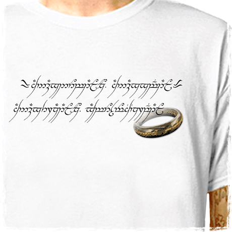 T-Shirt: LORD OF THE RINGS - THE ONE RING (JRR Tolkien The Hobbit) LazyCarrot
