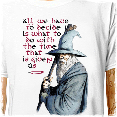 T-Shirt: LORD OF THE RINGS - GANDALF (JRR Tolkien The Hobbit) LazyCarrot