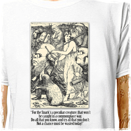 T-Shirt: HUNTING OF THE SNARK - THE HUNTING (Lewis Carroll Boojum) LazyCarrot