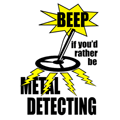 metal detecting - funny retro tshirt