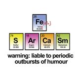 Periodic Table of Irony science geek tshirt