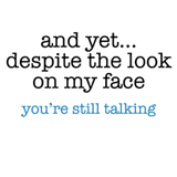 sarcasm - still talking
