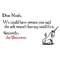 Noah's Ark Unicorns - funny cute tshirt